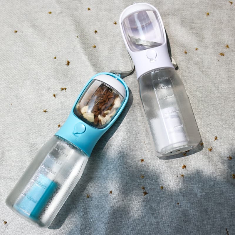 Portable Cat Dog Water Bottle Food Feeder Drinker Poop Dispenser 3 In 1 Leak-proof Multifunctional Dog Water Bottle Pet Products 3