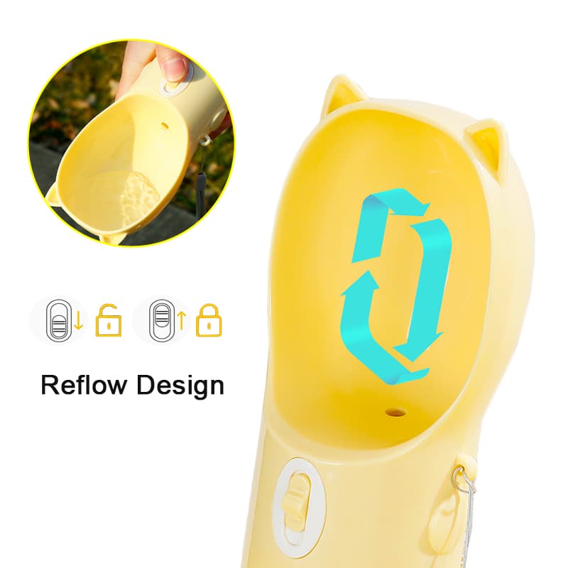 2 In 1 Portable Dog Water Bottle For Small Big Dogs Cat Outdoor Leak-proof Puppy Drinking Bowl With Food Container Pets Feeder Pet Products 3